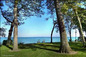 A view of the lake from the back porch