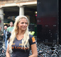 Gemma Atkinson giving bikes out