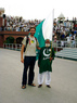 Me with the famous flag dude at the border to Indi