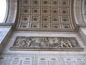 Under the coffered vault : heroic bas-reliefs abov