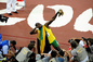 Usain Bolt after establishing the 200M World Recor