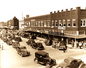 West side of downtown square, Waxahachie, ca.1938.