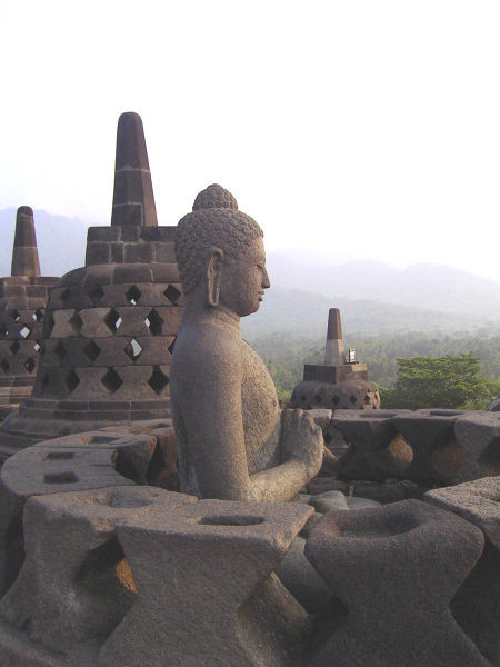 Borobur perfect budha statue