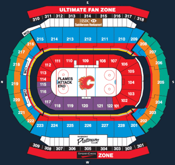 scotiabank saddledome rink layout alignment hockey the saddledome seating chart