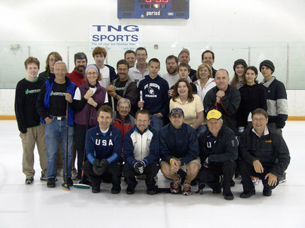ECC and US Olympic Curling Team Group Photo