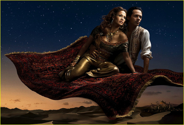 Jennifer Lopez and Marc Anthony as Aladdin and Jas