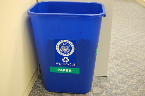 The United States Senate Recycles Paper
