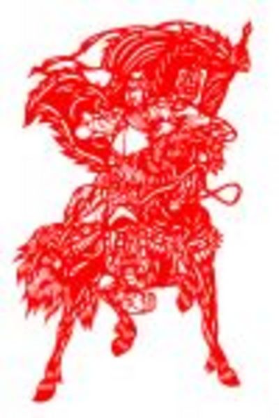 Three Kingdoms characters paper-cut