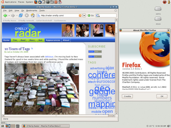 Ubuntu 5.10 + Mozilla Firefox