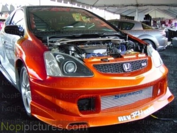 Orange Honda Civic