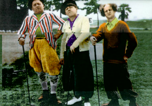 Stooges Golfing in color
